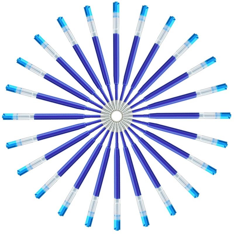 DunBong G2 Gel Ink Pen Refills, for Retractable Gel Pens, 0.5mm Fine Point, Pack of 5 (Blue) - Image 5
